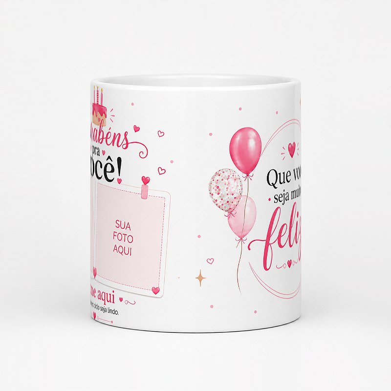 Caneca Feliz Aniversário – Feminina