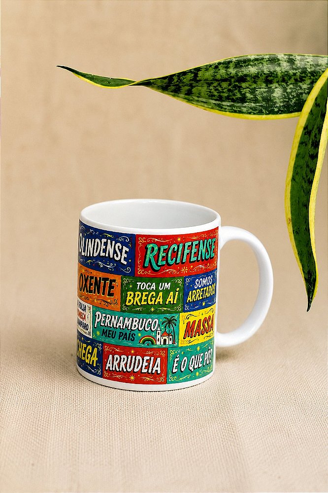 Caneca Expressões Pernambucanas 330 ml Cerâmica