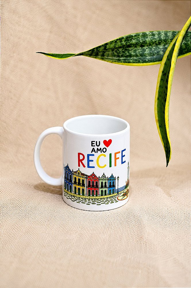 Caneca Eu amo Recife 330 ml em Cerâmica