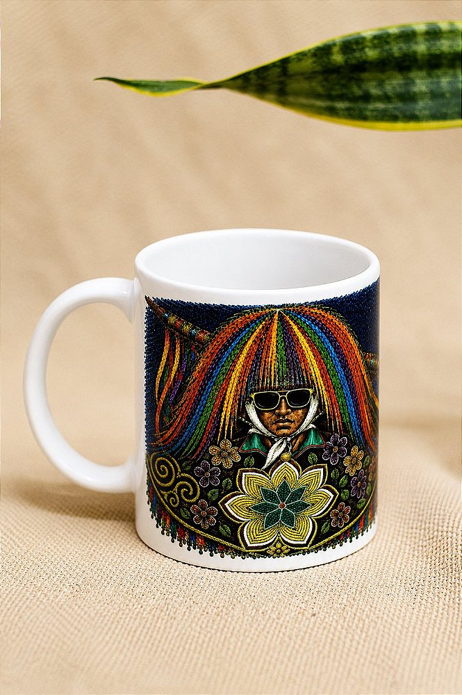 Caneca Caboclo de Lança Aquarela 330ml