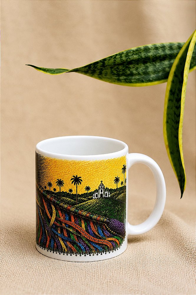 Caneca Caboclo de Lança Aquarela 330ml