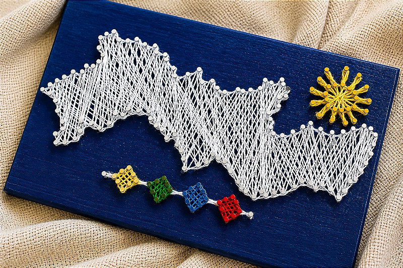 Quadro Mapa de Pernambuco String Art