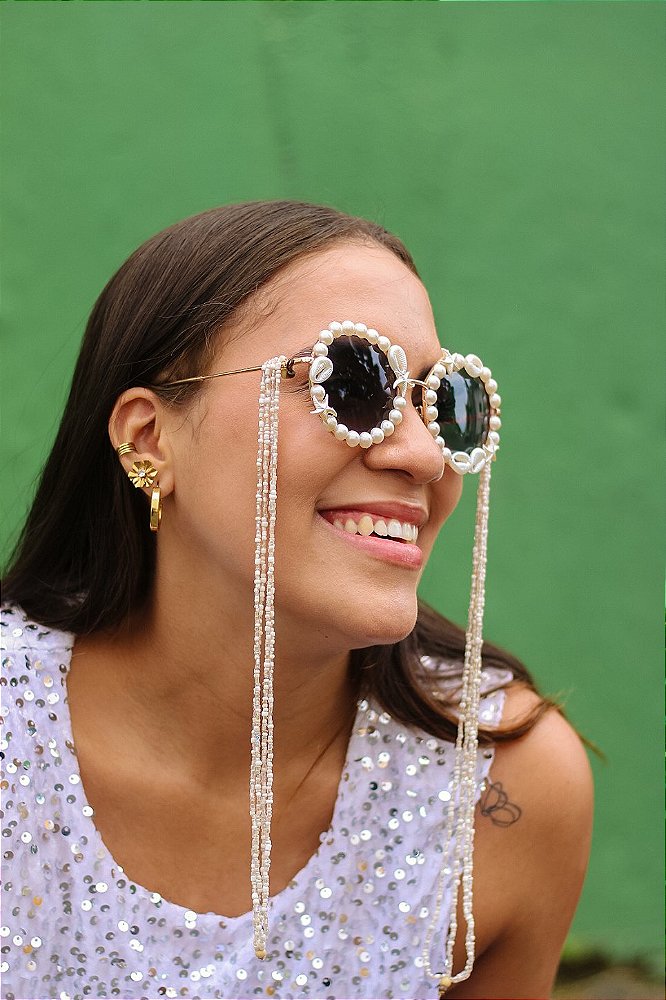 Óculos de Carnaval Oceano – Pérolas e Búzios