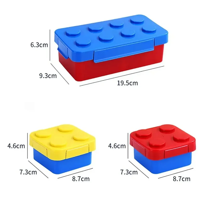 Marmita Lancheira Lego Infantil Escolar Blocos de Montar