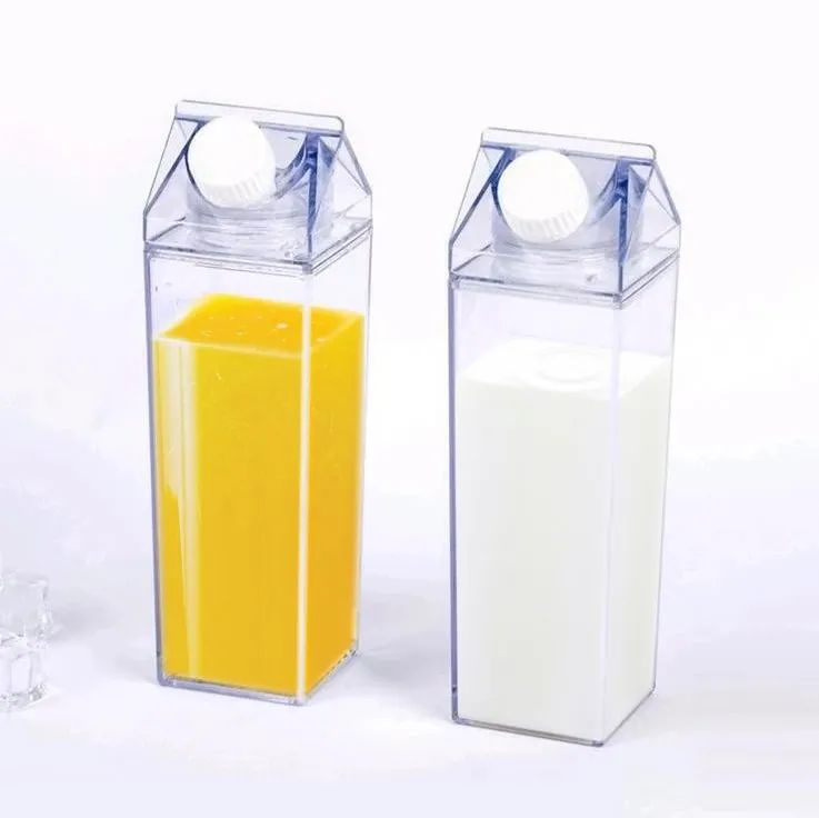 Garrafa Transparente Acrílica Para Leite Água Leite Suco Chá