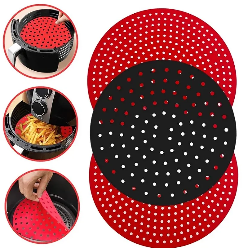 Tapete Protetor Silicone Redondo para Air Fryer