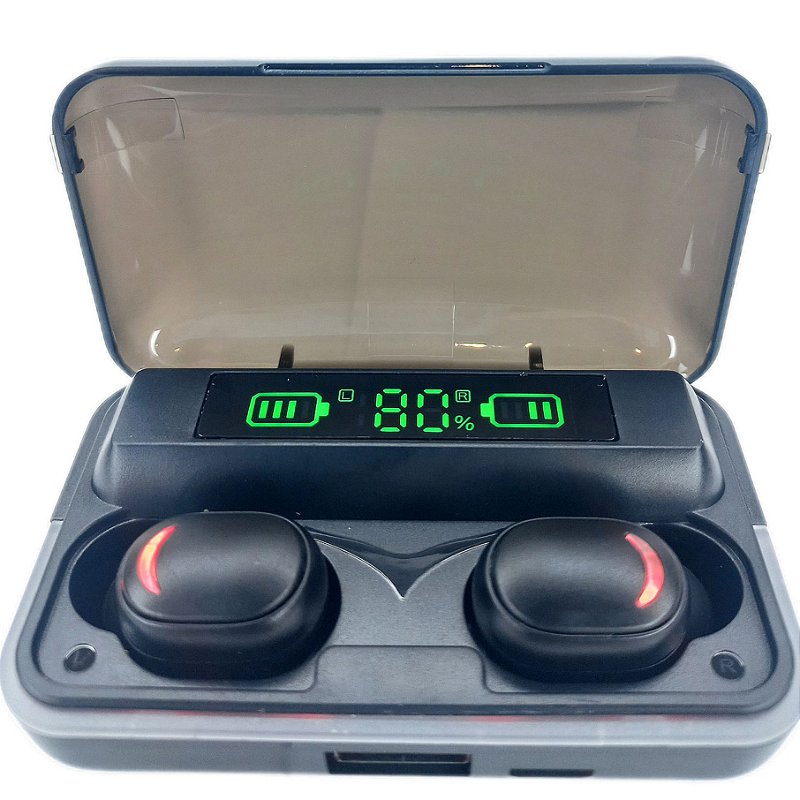 E10 fone de ouvido Bluetooth, estojo de carregamento sem fio original, IPX4 Wate