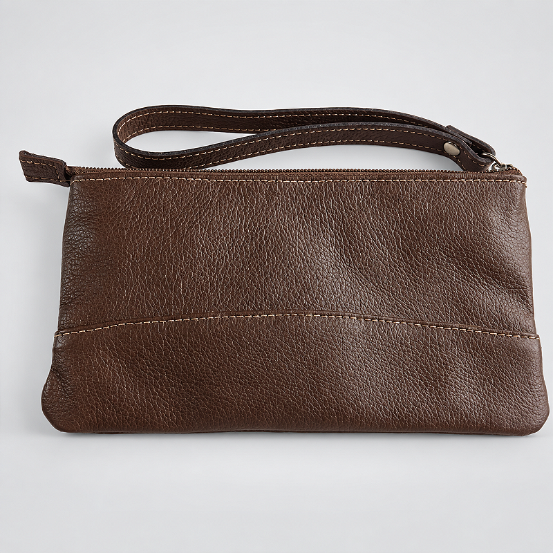 Bolsa de Mão Clutch em Couro Legítimo