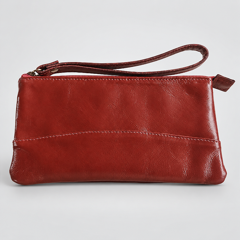 Bolsa de Mão Clutch em Couro Legítimo