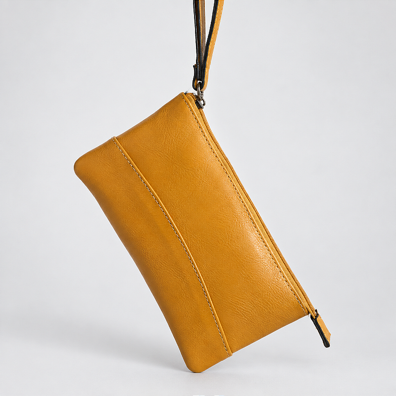Bolsa de Mão Clutch em Couro Legítimo