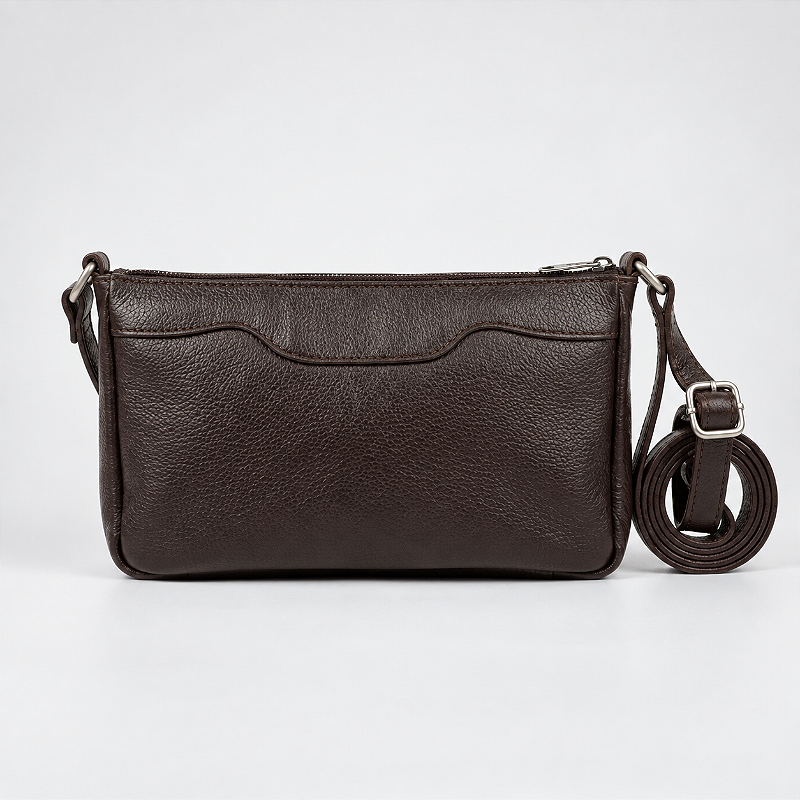 Bolsa Baguete Social em Couro Legítimo