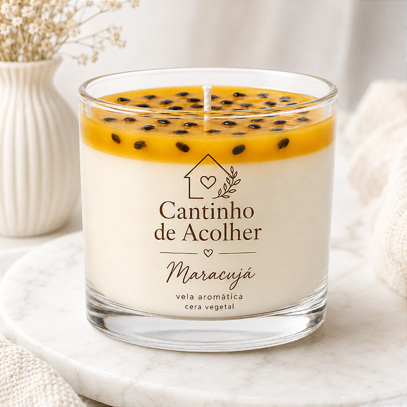 Maracujá | Vela Aromática 120g Cantinho de Acolher Criandê