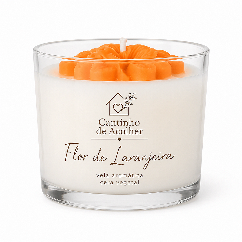 Flor de Laranjeira | Vela Aromática Floral 120g Cantinho de Acolher Criandê