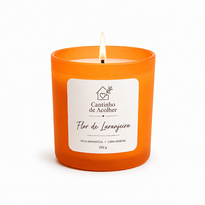 Flor de Laranjeira: Vela Aromática Floral 200g Cantinho de Acolher - Criandê