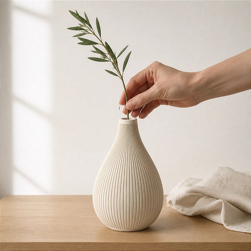 Solstice | Vaso em Gota com Canelado Criandê