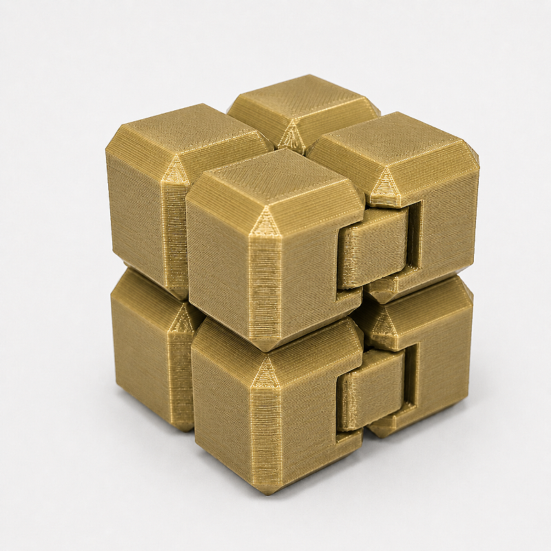 Criandê Cubo Infinito | Peça Sensorial Antiestresse Articulada