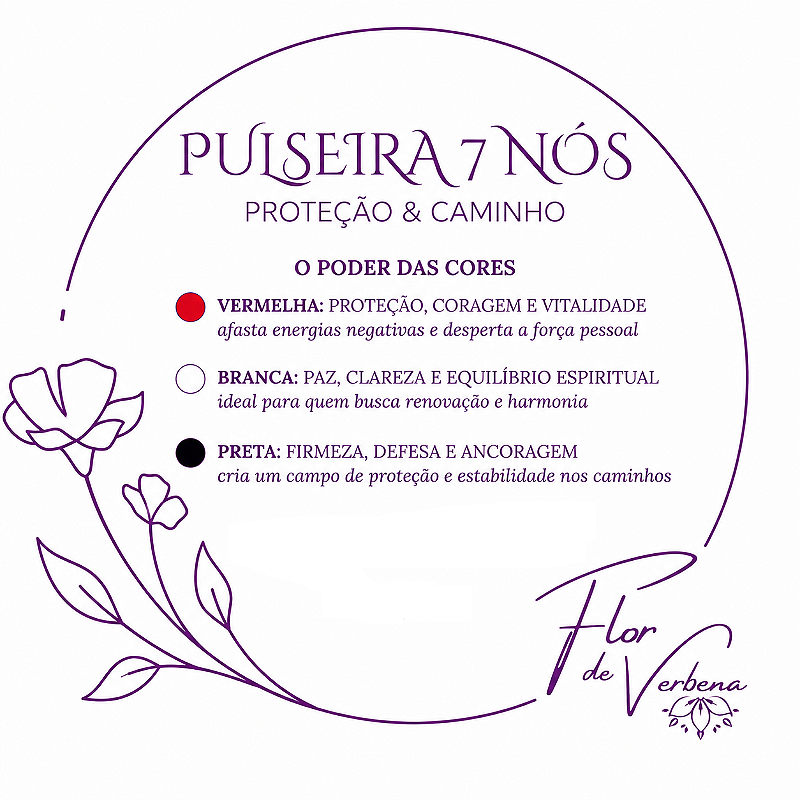 Pulseira 7 nós - Preta
