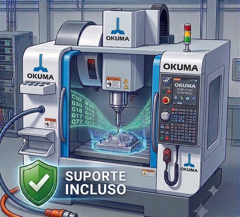 Pós Processador para Torno Okuma 2 eixos