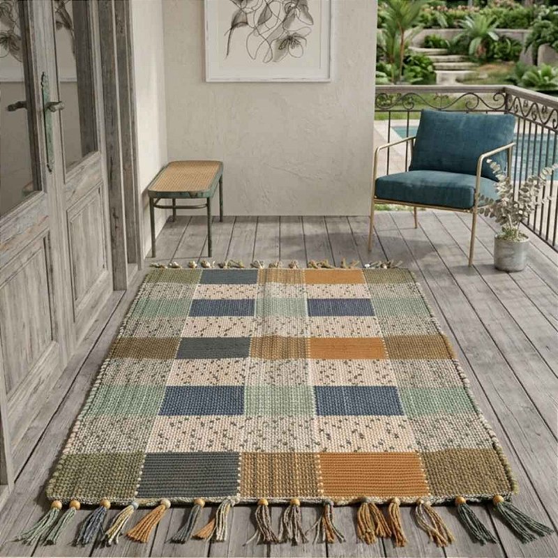 Tapete Artesanal 50x80 cm – KIT 2 unidades (Cores Sortidas)