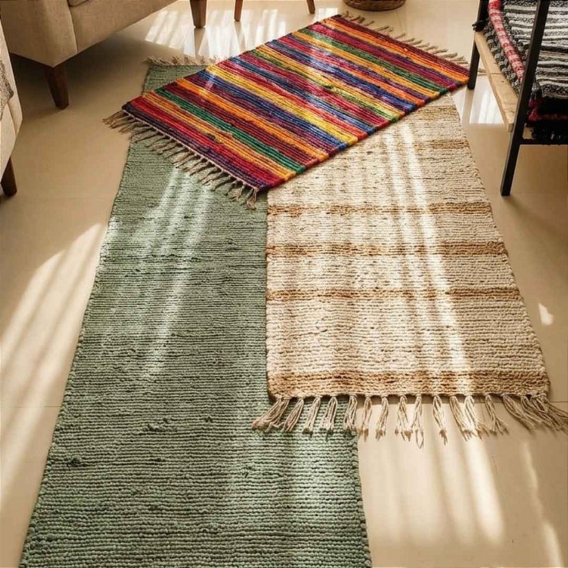Passadeira Artesanal 1,38 x 48 cm – KIT 5 unidades (Cores Sortidas)