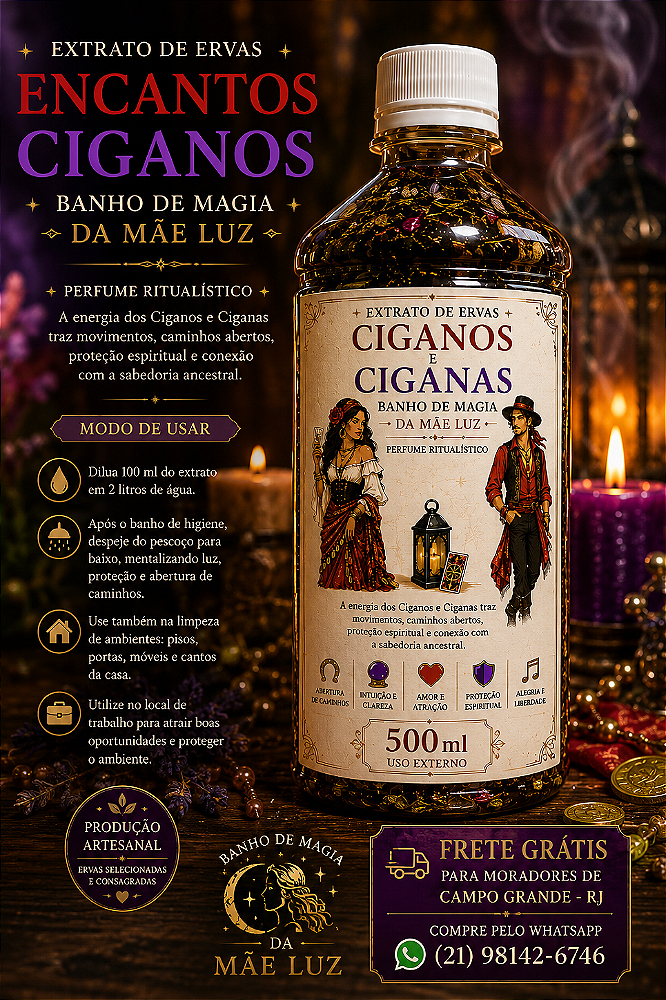 Extrato de Ervas Ritualístico Encanto Ciganos