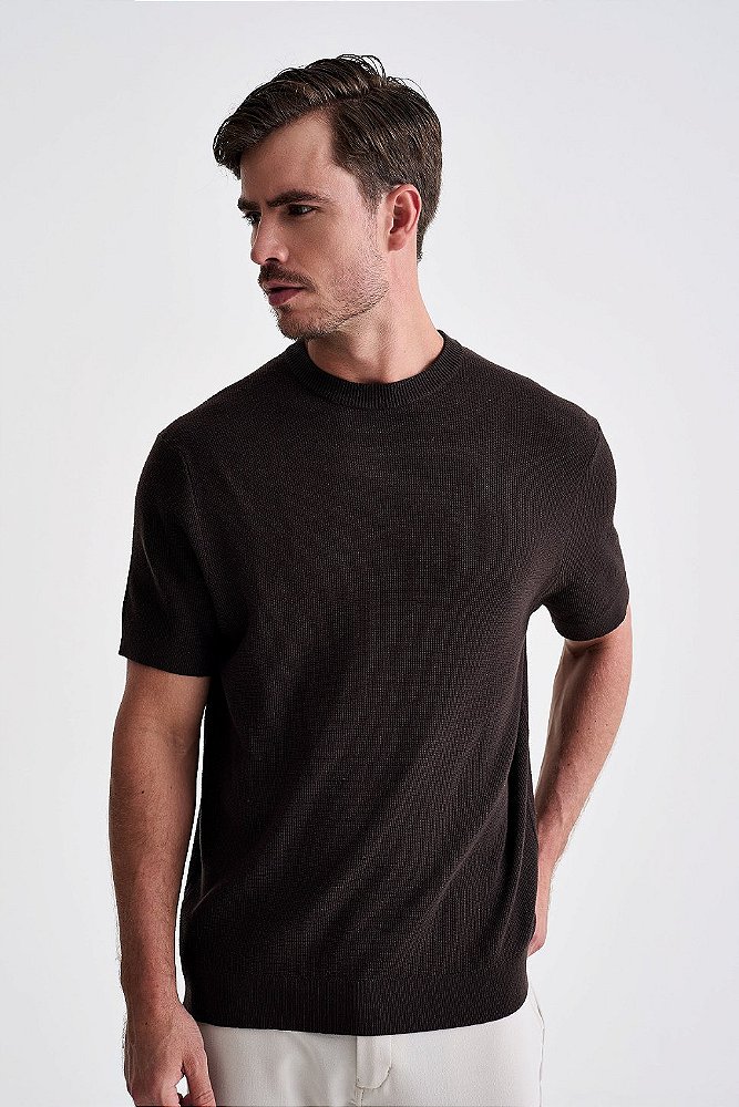 Camiseta Tricot Texturizada