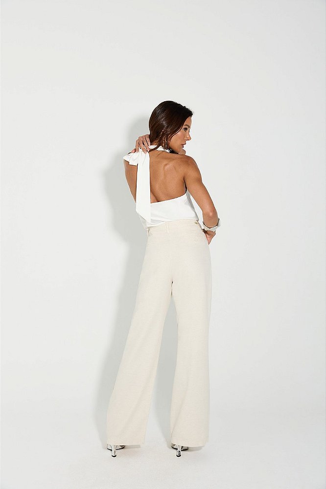 Calça Wide com Pregas