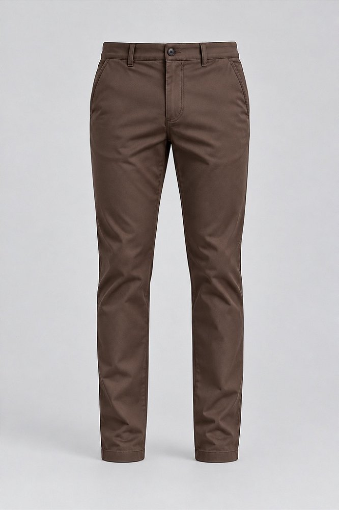 Calça Alfaiataria Acetinada - Marrom