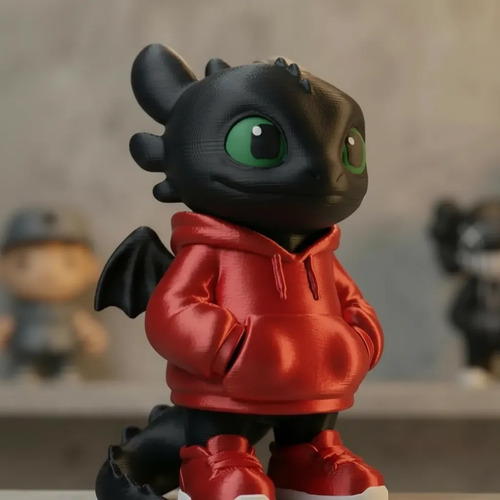 Boneco Banguela Com Moletom Vermelho - Como Treinar Seu Dragão