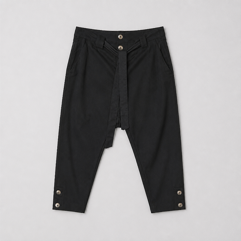Calça de viscolinho Cropped