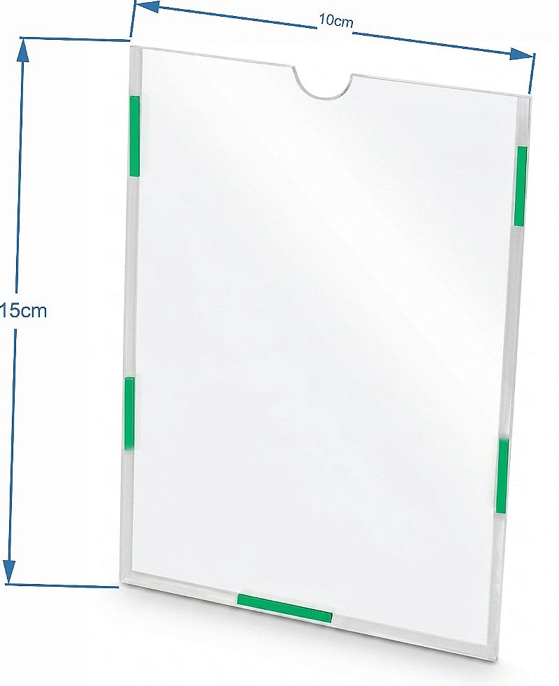 Display A6 Parede Acrílico A 15cm x L 10cm Dupla Face