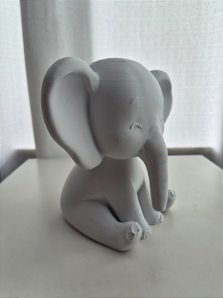 Luminária 3D de Elefante Personalizada – Decoração Infantil com LED