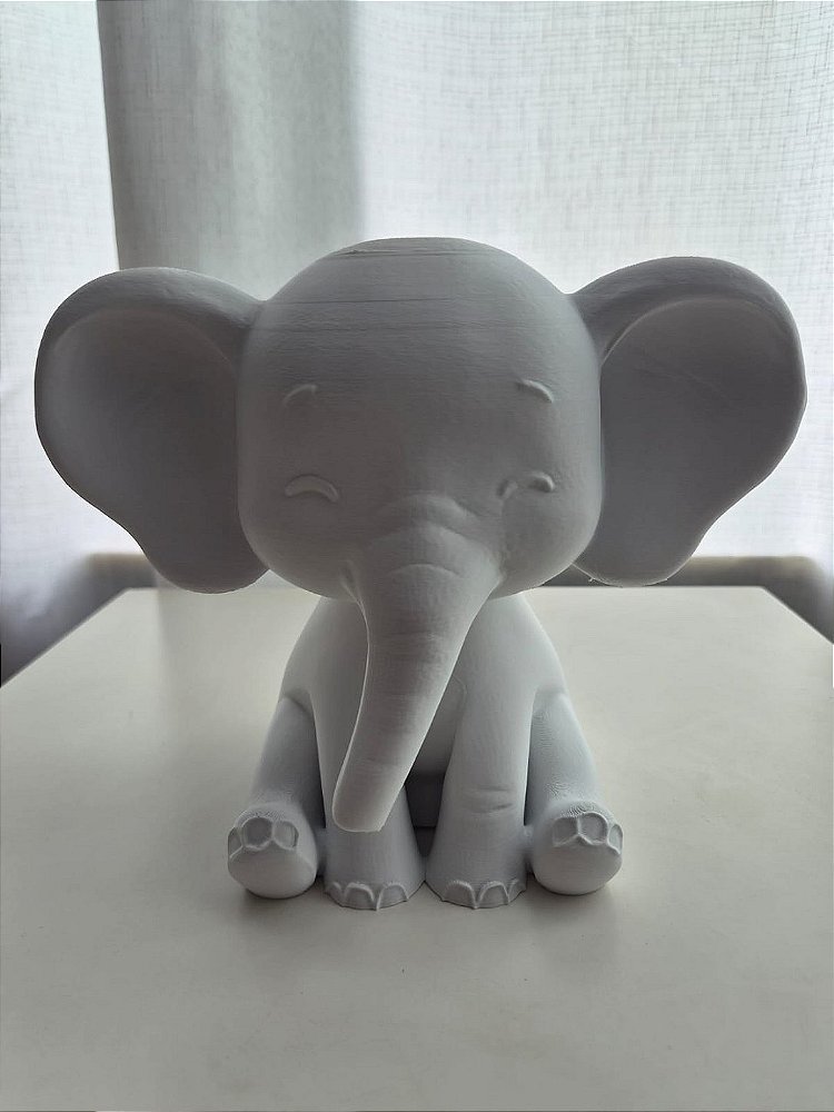 Luminária 3D de Elefante Personalizada – Decoração Infantil com LED