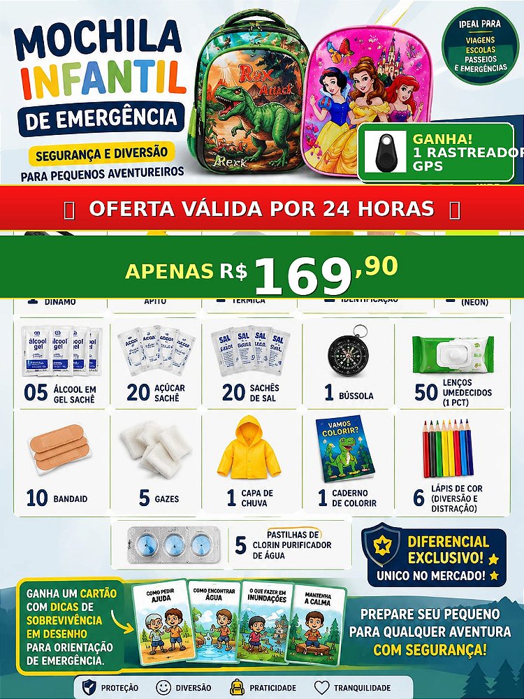 Mochila de Emergência Infantil