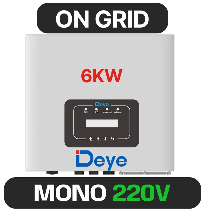 INVERSOR DEYE AFCI MONOFASICO 6K ON GRID 220V 2MPPT