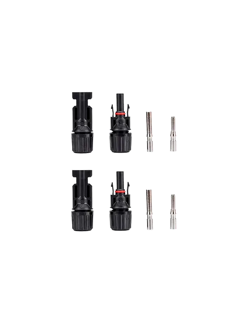 Kit Conector MC4 Macho e Fêmea para Painel Solar (Par)