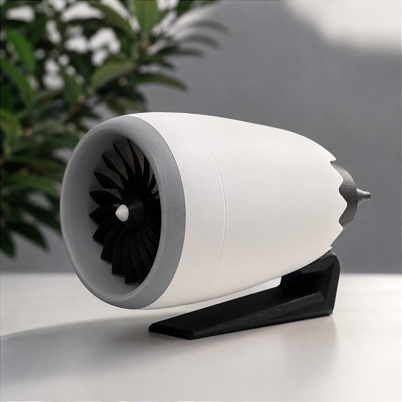 Miniatura Motor Turbofan Boeing 737 MAX | Decoração Aviação 3D