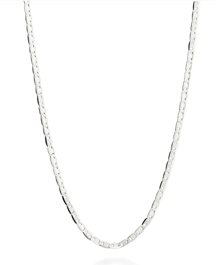 Cordão elo piastrine de prata 925