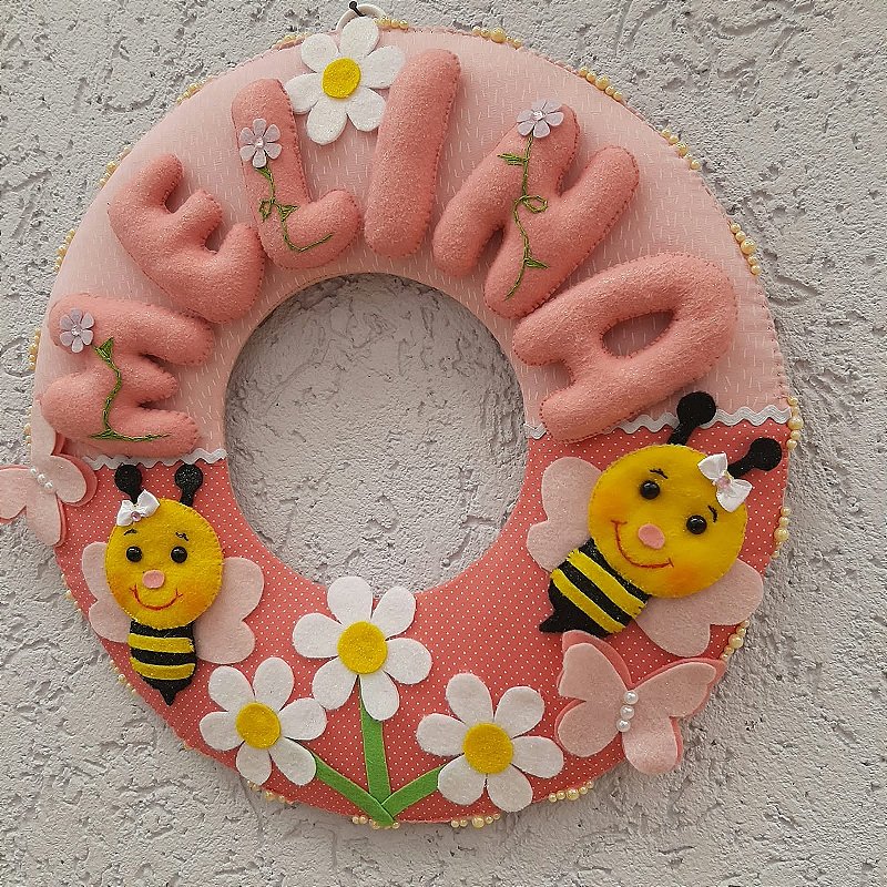Guirlanda Decorativa de Feltro Abelhinha