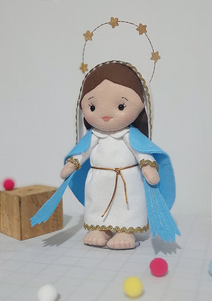 Boneca de Feltro Religiosa Nossa Senhora das Graças