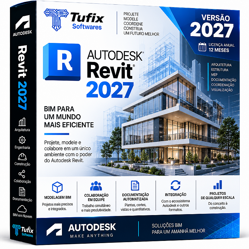 Autodesk Revit 2027 | Licença Anual 12 Meses | BIM