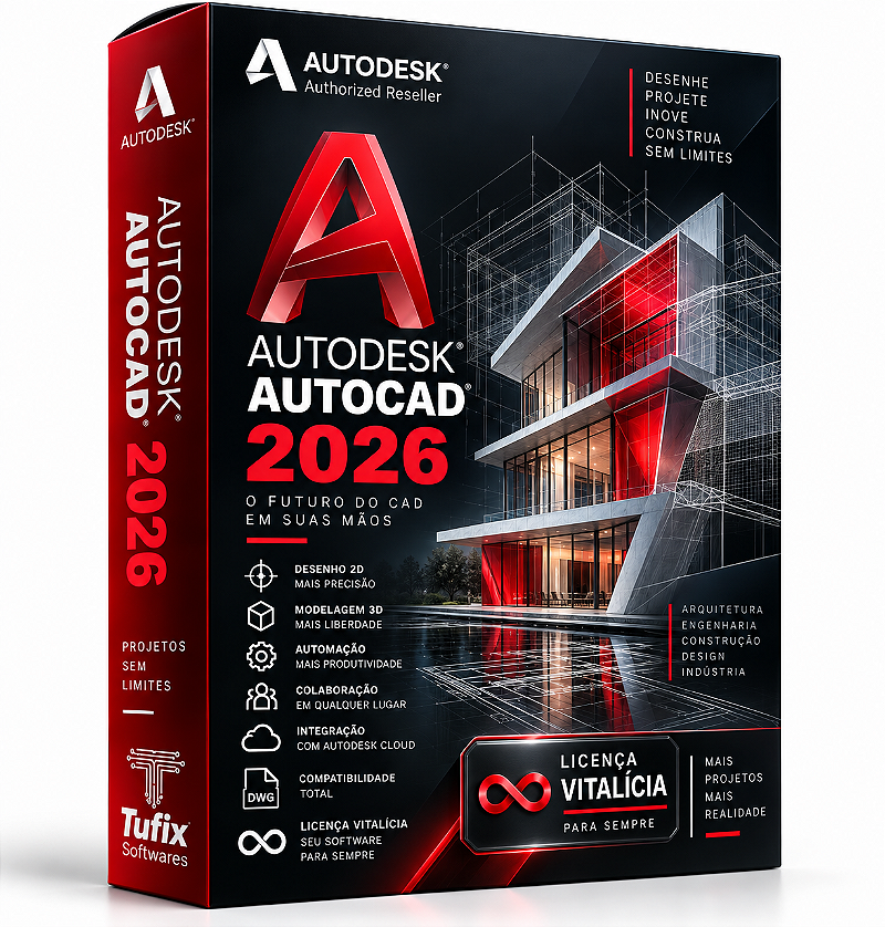Autodesk AutoCAD 2026 | Licença Vitalícia | CAD 2D e 3D