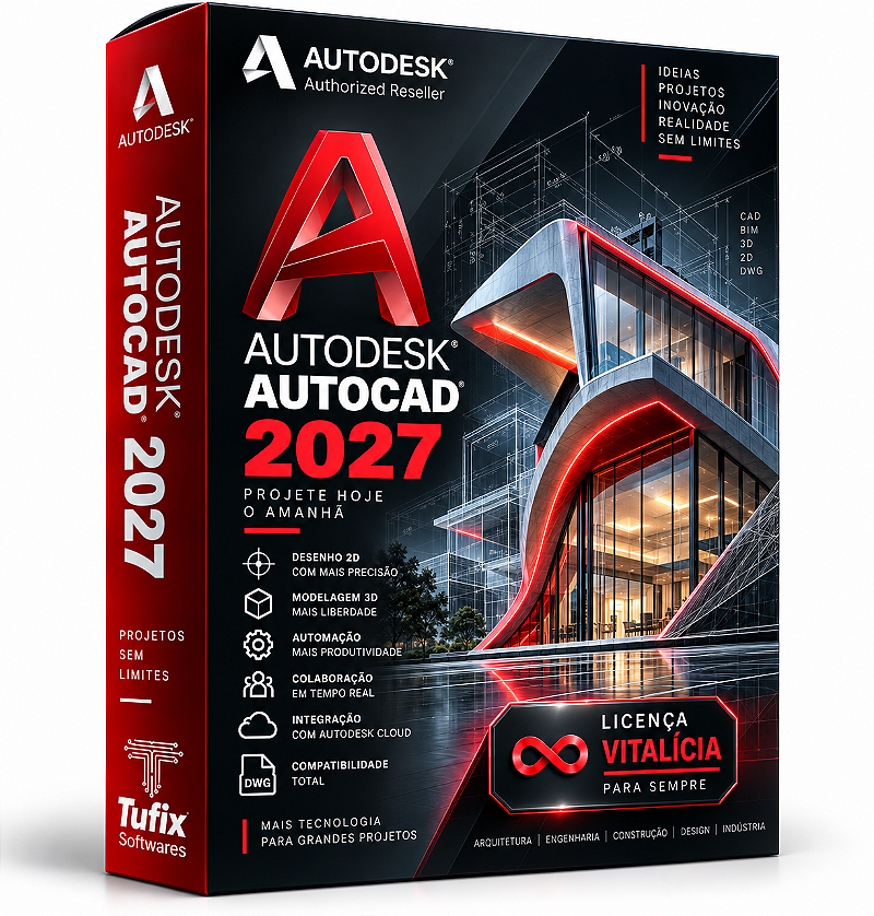 Autodesk AutoCAD 2027 | Licença Vitalícia | CAD 2D e 3D Profissional