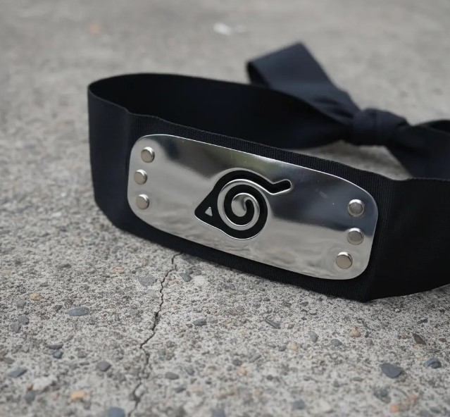 Faixa Ninja Naruto Aldeia da Folha Preta