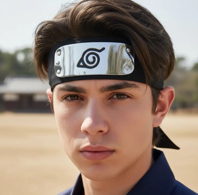 Faixa Ninja Naruto Aldeia da Folha Preta