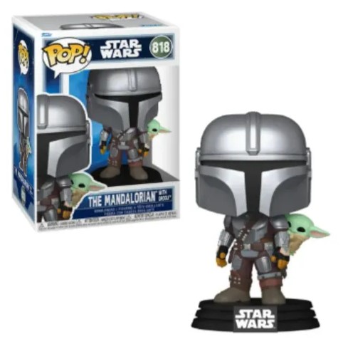 Funko Pop Mandaloriano com Grogu Star Wars Candide