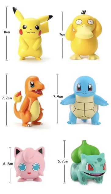 Figure Kit Pokémon 6 Figuras de Ação Pokémon