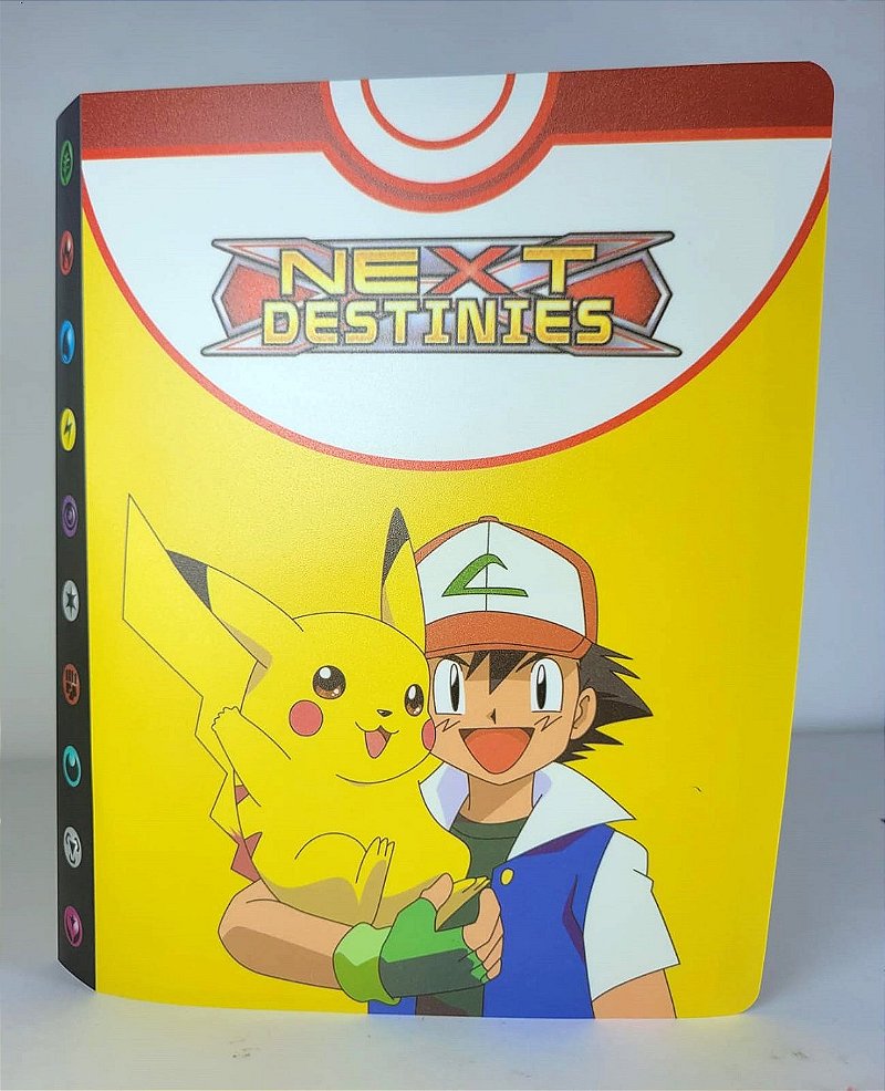 TCG Álbum para Cards Pokémon Ash e Pikachu