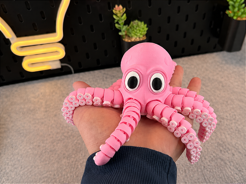 Polvo Articulado 3D – Brinquedo Fidget Decorativo