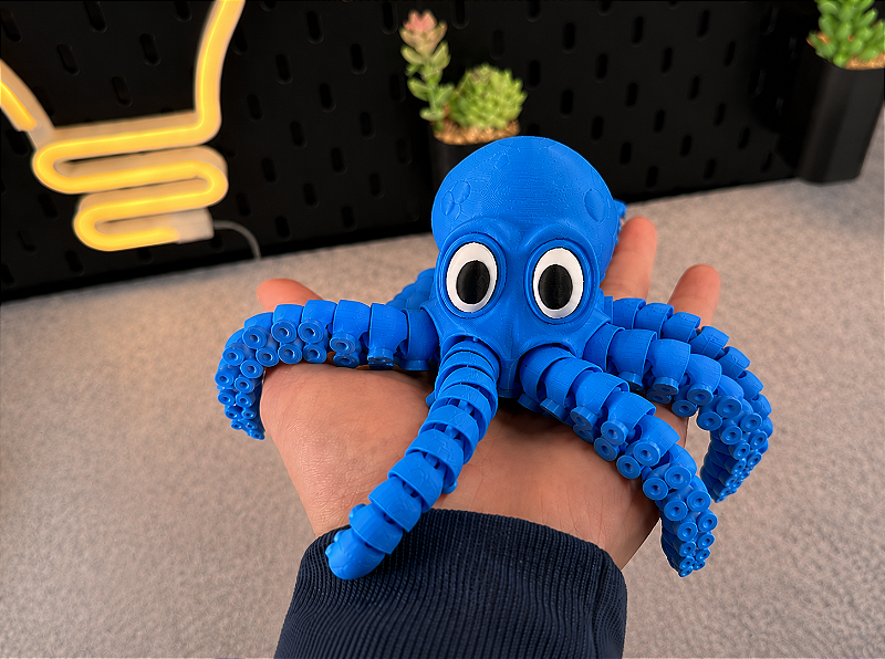 Polvo Articulado 3D – Brinquedo Fidget Decorativo